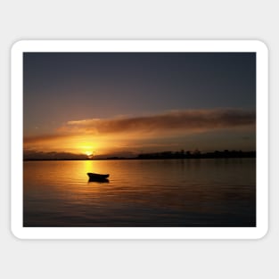 Dramatic sunrise over Tauranga Harbour. Sticker